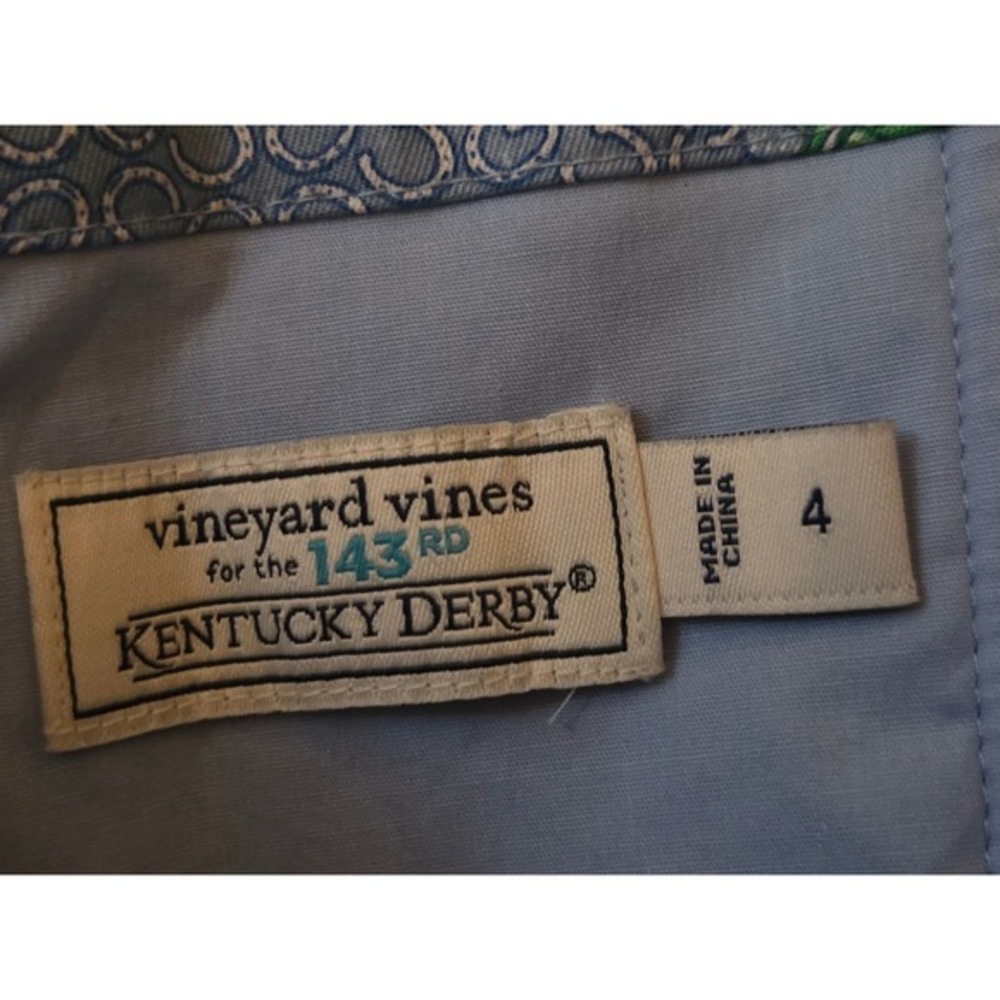 Vineyard Vines Pastel Cotton Patchwork Strapless Mini Dress Derby Print Sz 4 - Picture 7 of 13